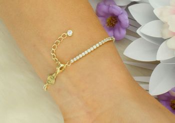 Elegancka bransoletka damska Nomination Italy 242302 003 ze srebra 925, pozłacana 18K złotem, zdobiona cyrkoniami i serduszkiem. Idealna na prezent! (1).jpg